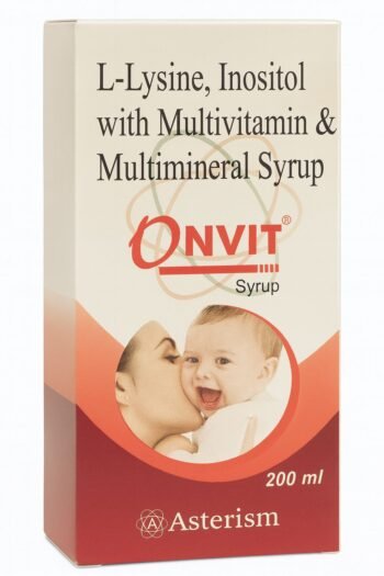 Onvit Syrup – L-Lysine, Inositol with Multivitamin & Multimineral  Complete Nutrition for Growth & Immunity
